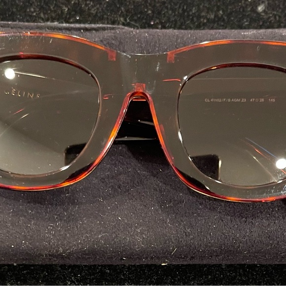 Celine Sunglasses Havana Gold CL 41102/F/S AGM 23 47-26-145 Good Condition - Picture 2 of 5